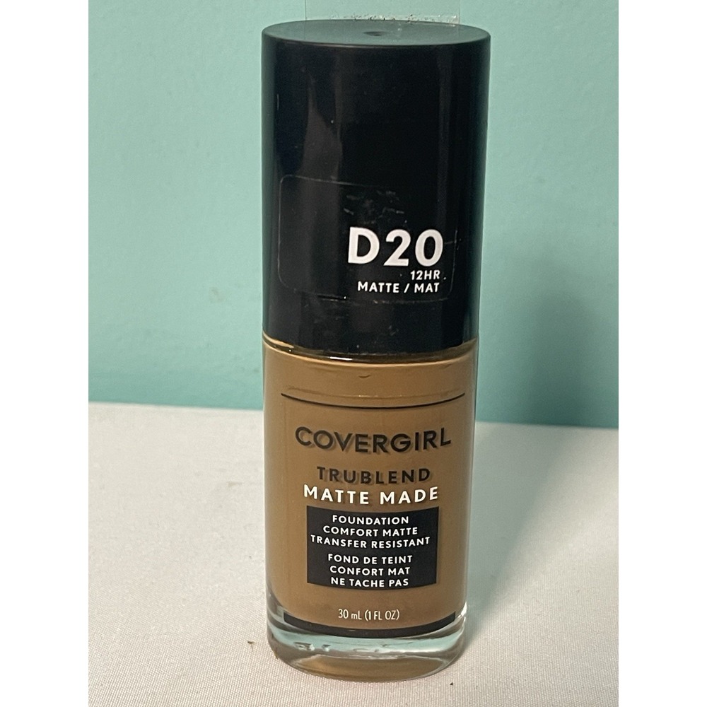 Foundation Covergirl Trublend Matte Made #D20 True Caramel Liquid Makeup Pump